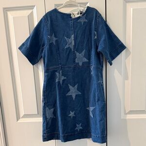 Stella Mccartney Kids Denim Star Print Dress NWT size 8 years